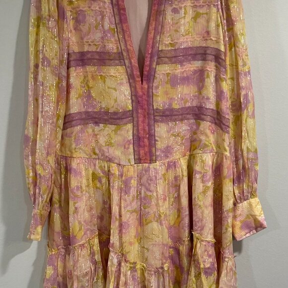 Rococo Sand Floral Print Mini Dress Size: M - Picture 7 of 7